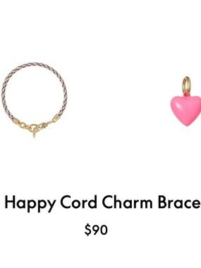 Roxanne Assoulin The Happy Cord Charm Bracelet sesame & fuchsia